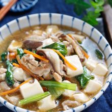 小松菜と豆腐のだし醤油あん【#胃腸にやさしい #デパ地下風】