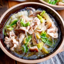 【豚バラ白菜と春雨の中華風蒸し煮】お野菜たっぷりボリューム◎