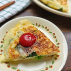 ふわふわ！【ながいものチーズオムレツ】とろろで栄養満点♪