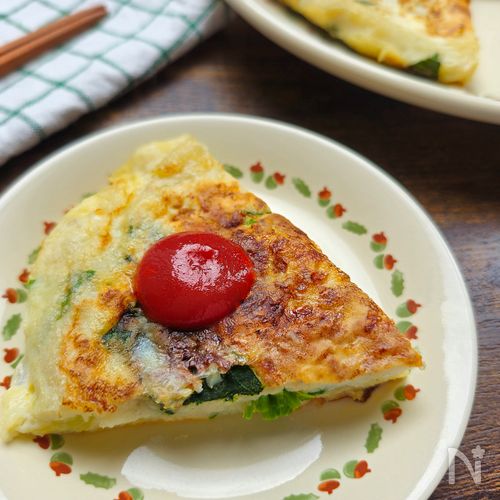 ふわふわ！【ながいものチーズオムレツ】とろろで栄養満点♪