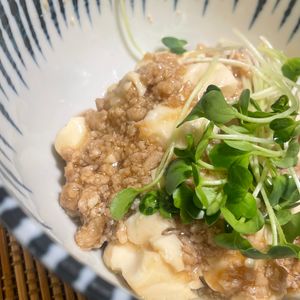 みっさキッチンの作ってみた!投稿(豆腐とひき肉の中華あんかけ丼【#包丁不要 #ヘルシー】)