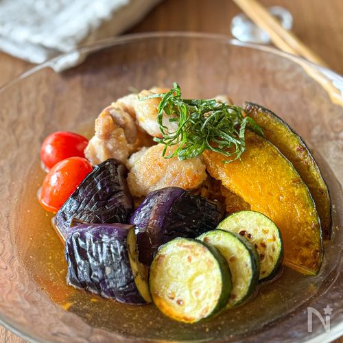 しみしみとろじゅわ【鶏と夏野菜の焼き浸し】