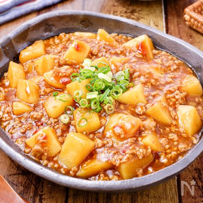 【ほくほくじゃが麻婆】辛うま♡食材ふたつで簡単節約おかず♪