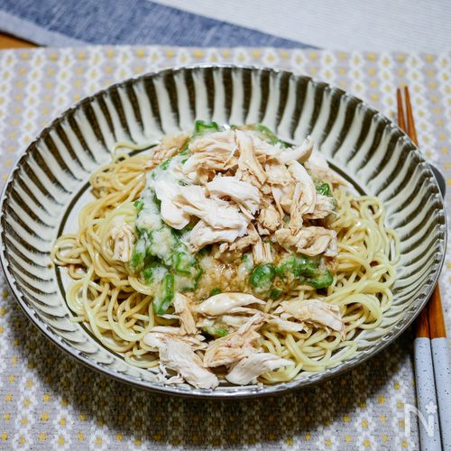 オクラとトロロのネバネバ冷やし中華