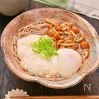 10分で簡単！温玉なめことろろそば