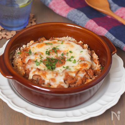 レンジとトースタで簡単！オーツ麦のミートドリア