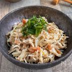 レンジで簡単♩蒸し鶏ともやしの梅ナムル