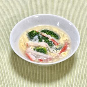 キャピタンの作ってみた!投稿(とろとろほかほか♪ブロッコリーのカニカマ玉子あんかけ😀💖)