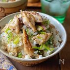 焼きさばとネギ塩の混ぜごはん