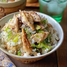 焼きさばとネギ塩の混ぜごはん