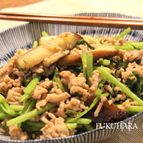 空芯菜と豚ミンチの炒め物