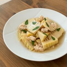 【デトックスの薬膳】たけのこと鶏ひき肉のとろみ炒め