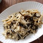 【レンジで簡単】えのきたけの塩昆布あえ