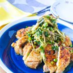 茗荷と大葉のパリパリチキンソテー