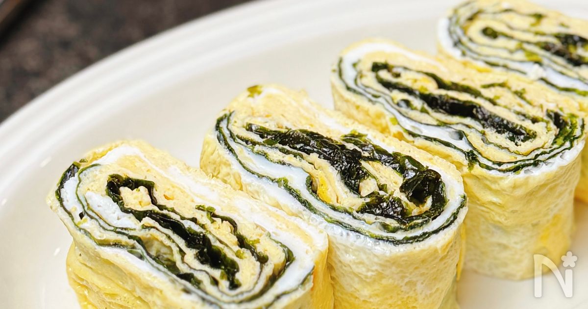 【海苔だし巻き卵】韓国のりで風味アップ！おつまみに最高♪