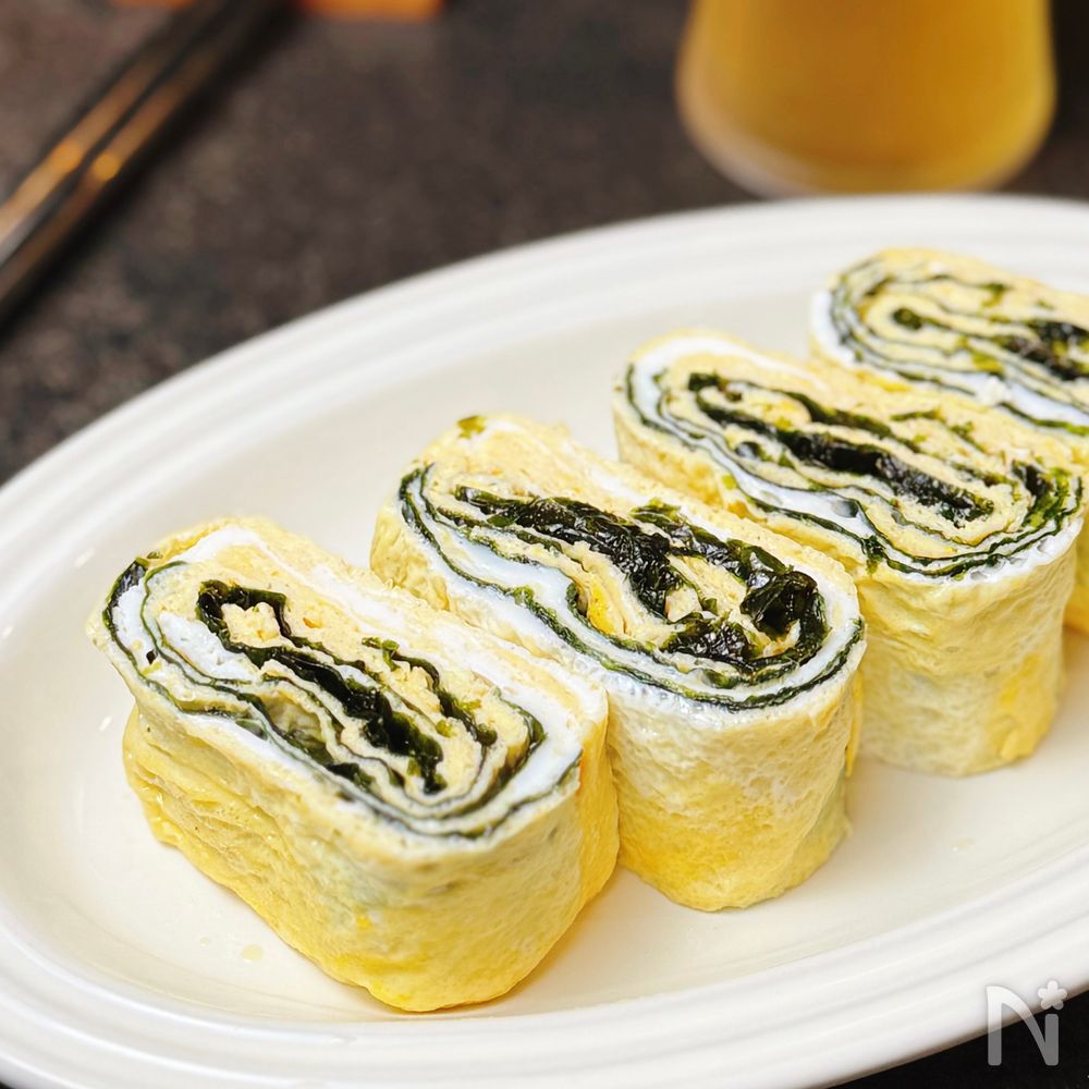 【海苔だし巻き卵】韓国のりで風味アップ!おつまみに最高♪ | レシピサイトNadia