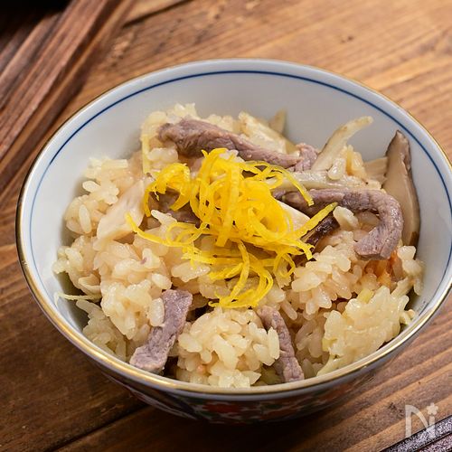素朴にうまい「鹿肉のゆずみそジビエ釜飯」