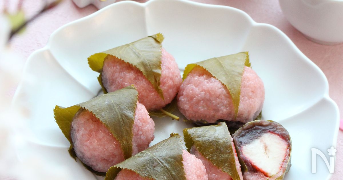 【いちご入り道明寺】レンジで作れる！簡単おやつ