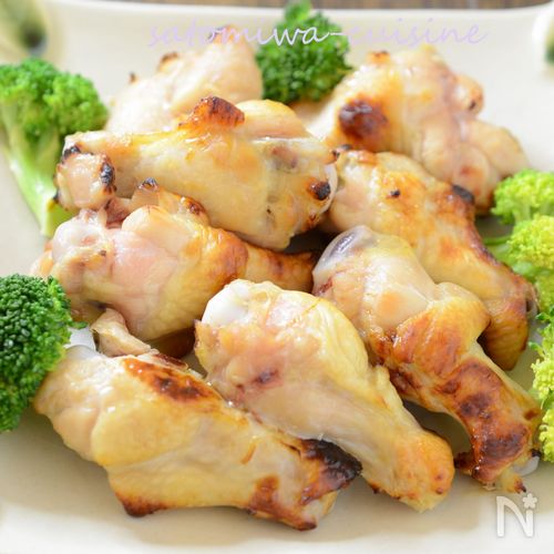 【手羽元の旨塩オーブン焼き】シンプルな塩味で簡単おつまみ☆