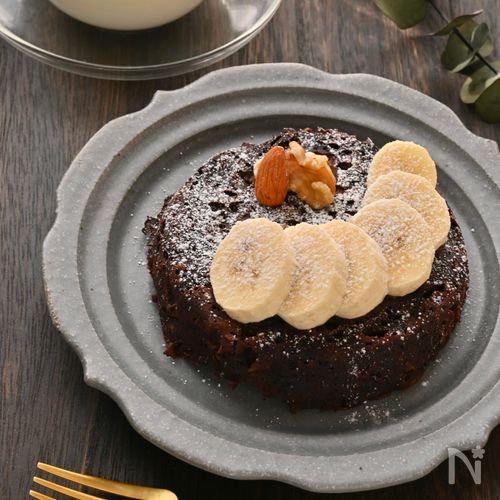 小麦粉、砂糖、牛乳不要!ココアバナナケーキ