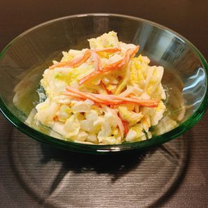 りんの作ってみた!投稿(抱えて食べたい《白菜と卵♡胡麻マヨサラダ》)
