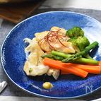鶏ムネと温野菜の中華風フライパン蒸し＊簡単時短コスパ良し♪