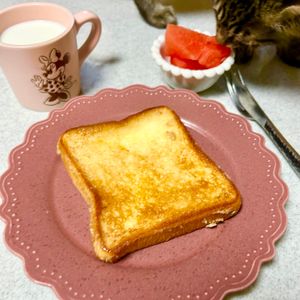 のりのり🐾🎀🤍の作ってみた!投稿(5分で完成!一度食べたら虜♡【シュガートースト】)