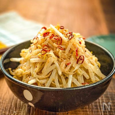 チンして和えるだけ5分☆【もやしのにんにくごまだく和え】