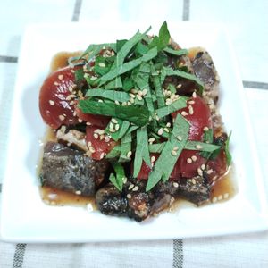 M＊Pの作ってみた!投稿(【韓国風かつおのたたき】ピリ辛たっぷりトマトだれで)