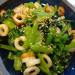 なべ円の作ってみた!投稿(【ちくわと小松菜の中華和え】パパッと完成！あと１品に♪)