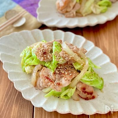 シンプルなおいしさ♩豚肉とキャベツのうま塩炒め