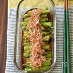 お酒に合う！野菜おかず♪アスパラのおかかポン酢浸し