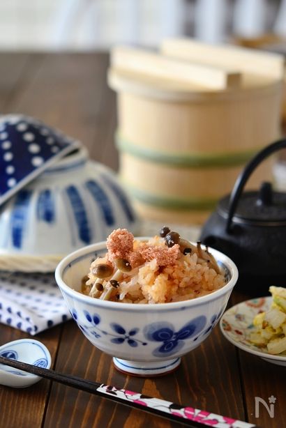 明太子としらすの炊き込みご飯 