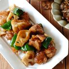 定番やみつきおかず・鶏肉とれんこんとピーマンのオイスター炒め