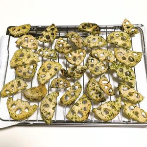 ごんべすの作ってみた!投稿(【べちゃっとしない！さっくさく♫のり塩れんこん】止まらない！)