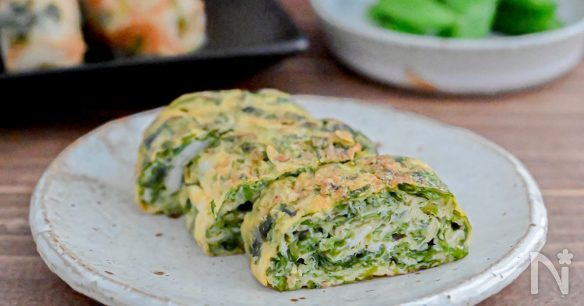 材料3つだけ！お弁当にも♪韓国のりの卵焼き