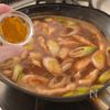 [鶏とねぎの和風カレーつけめん]ちょい足しでお店の味に♪の工程2