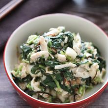 【ささみのネバネバ梅塩昆布和え】レンチンでちょっぱやに完成！