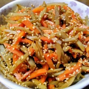 884398の作ってみた!投稿(調味料たったの3つ！簡単きんぴらごぼう♪お弁当に◎)