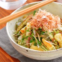 パリパリお揚げと冬瓜の薬味サラダ♪