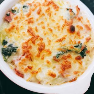 煌蓮mamの作ってみた!投稿(【里芋とほうれん草のグラタン】小麦粉不要♪レンジで簡単絶品)