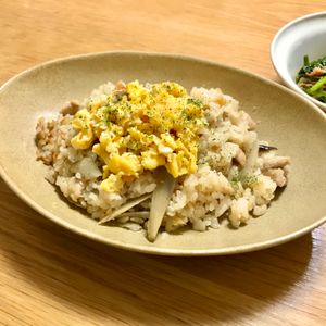 Nao★彡の作ってみた!投稿(フライパンひとつで調理！鶏ごぼうピラフ。)