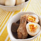 鶏手羽元とこんにゃくと卵の煮物