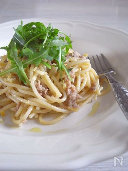 ツナとアンチョビーと《塩レモン》のスパゲティー