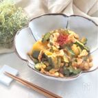 南瓜とゴーヤと豚バラ肉の麻婆煮