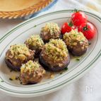 【カレー風味のしいたけ肉詰め】カレーの香りが食欲そそる♪