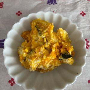 万福の作ってみた!投稿(レンジで簡単♩ほっくりかぼちゃサラダ)