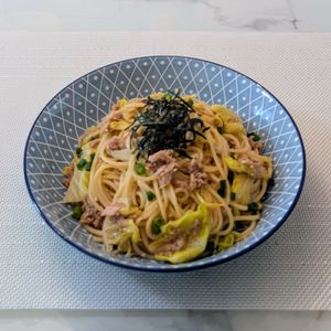 𝔂𝓾𝓶𝓲🍓の作ってみた!投稿(和えるだけで簡単！ツナとキャベツの和風パスタ)