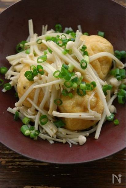 小がんもの塩えのき蒸し