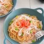 あっさり満足♪明太子ときのこのクリームパスタ
